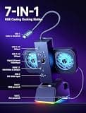 JSAUX HB0705 Docking Station with RGB Cooling Fan for ASUS ROG Ally, 4K@120Hz HDMI