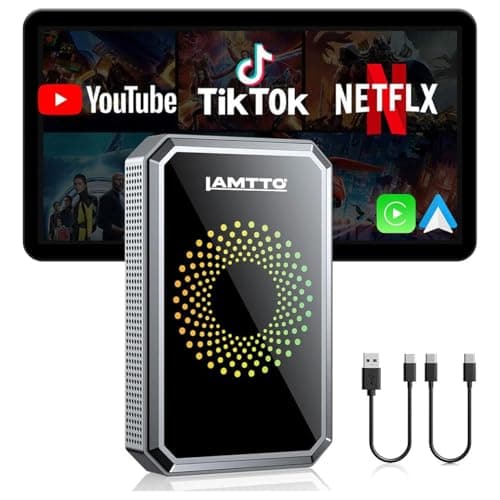 LAMTTO 3-in-1 Magic Video Box Wireless CarPlay & Android Auto Hub Dongle