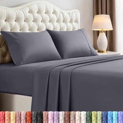 Utopia Bedding 4-Piece Microfiber Queen Sheet Set with 15-Inch Deep Pockets, OEKO-TEX