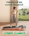 TREAFLOW 2.5HP Manual Incline Walking Pad with Multi-Functional Screen