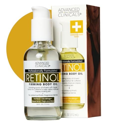 Advanced Clinicals Retinol Body Firming Oil for Crepey Skin & Wrinkles