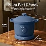 Our Place Dream Cooker 6-Quart Ceramic Nonstick Electric Multi-Cooker, Blue Salt