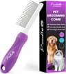 Poodle Pet Detangling Stainless Steel Pet Comb with Dual-Length Teeth