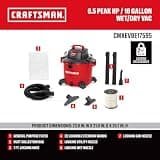 Craftsman 16-Gallon 6.5 Peak HP Heavy-Duty Wet Dry Shop Vacuum Cleaner