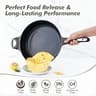 SENSARTE 12-Inch 5-Quart Deep Nonstick Frying Pan Skillet with Helper Handle and Lid
