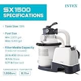 INTEX Krystal Clear 1500 GPH Sand Filter Pump System with Built-In Automatic Timer