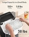 EUHOMY Portable Countertop Nugget Ice Maker with Integrated Carry Handle