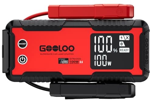 GOOLOO GT6000 Portable Car Jump Starter Battery Pack (6000A Peak, 27,000mAh)