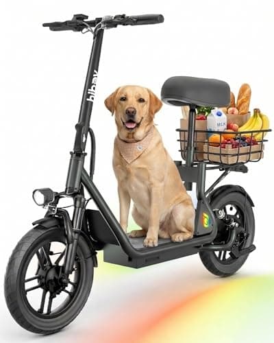 Hiboy Q2 Adult Seated Electric Scooter, 500W Motor, Dual-Suspension Layout