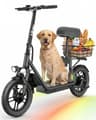 Hiboy Q2 Adult Seated Electric Scooter, 500W Motor, Dual-Suspension Layout