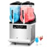 VEVOR 24L Double-Tank Commercial Slushy Machine with Auto-Cleaning Mode