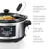 Hamilton Beach Set & Forget Programmable Slow Cooker with Probe, 6-Quart