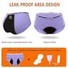 Mesachy Breathable Cotton Menstrual Period Briefs, Moderate Absorbency Backup