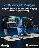 Plugable TBT-UDM Thunderbolt 4 Docking Station with Dual 4K Monitor Support