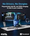 Plugable TBT-UDM Thunderbolt 4 Docking Station with Dual 4K Monitor Support