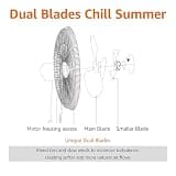 Amazon Basics 16-Inch Dual-Tier Pedestal Room Fan with Remote Control