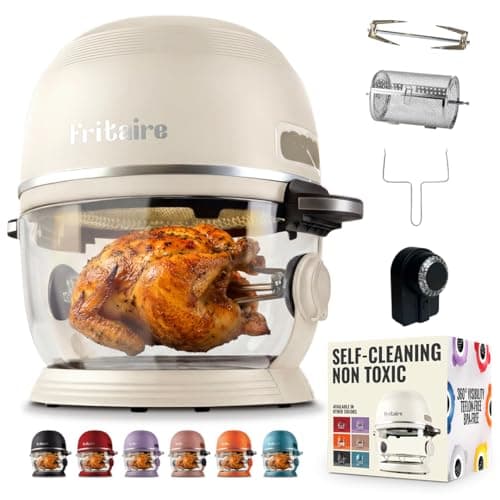 Fritaire Non-Toxic Air Fryer Pro 5-Quart with Motorized Rotisserie and Tumbling Basket
