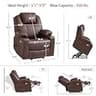 MCombo 7040 Electric Power Lift Recliner Chair with 8-Point Massage and Heat