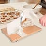 SOWKIPE Hand Crank Manual Bread Slicer with Wooden Base and Wire Guide