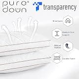 Puredown Gusseted Goose Feathers and Down Hotel Pillow - King, 2-Pack