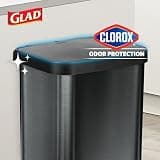 Glad 20-Gallon Stainless Steel Step Trash Can with Clorox Odor Protection