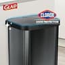 Glad 20-Gallon Stainless Steel Step Trash Can with Clorox Odor Protection