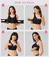 BRABIC Women's Post-Surgical Compression Bra with Breast Support Bands