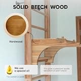 Swedish Ladder Wall Stall Bars with Removable Pull-Up and Dip Station