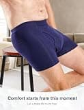 Washable Cotton Incontinence Boxer Briefs for Men with Front and Rear Absorbency