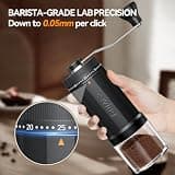 World's First 60g Large Capacity Manual Coffee Grinder with Stainless Steel Burrs