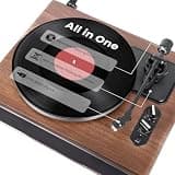 1 BY ONE High Fidelity Belt Drive Turntable with Built-in Stereo Speakers