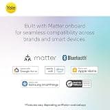 Yale Matte Black Keyed Deadbolt Smart Lock with Google Matter Hub Compatibility
