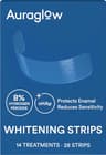 Auraglow 8% Hydrogen Peroxide Sensitive Teeth Whitening Strips, 14 Treatments