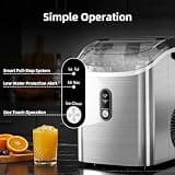 Antarctic Star Compact Stainless Steel Pebble Ice Maker, 34-44 lbs Yield
