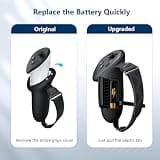 AMVR Upgraded Anti-Slip Silicone Controller Grips Cover with Knuckle Straps for Quest 3