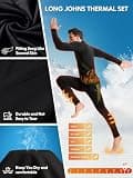Romision Men's Heavyweight Fleece-Lined Sub-Zero Thermal Underwear Set