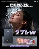 APUS 27kW 240V Whole House Electric Tankless Water Heater for Multi-Point Use