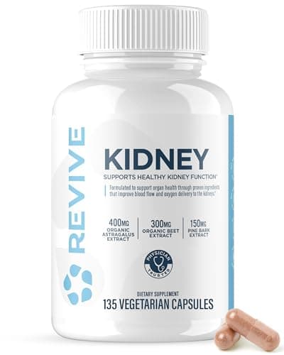 Revive MD Kidney Support Supplement for Overall Health & Function, 135 Capsules