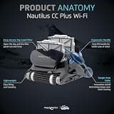 Dolphin Nautilus CC Plus Automatic Robotic Pool Vacuum Cleaner for In-Ground Pools