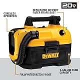 DeWalt 20V MAX Cordless Portable 2-Gallon HEPA Filter Wet Dry Shop Vacuum