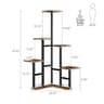 Yzosvki 6-Tier L-Shaped Corner Plant Display Organizer with LED Grow Lights