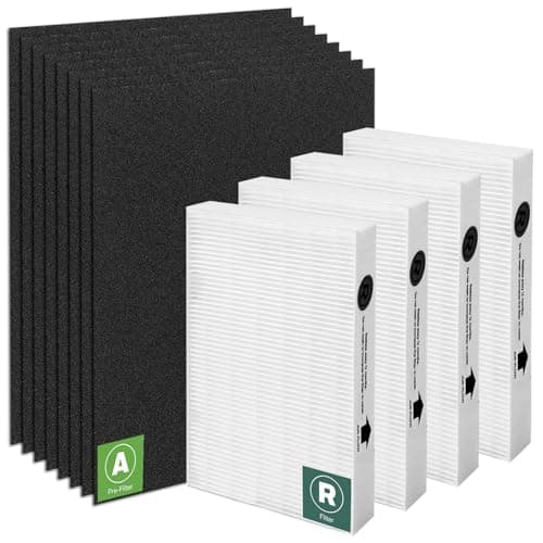 12-Piece True HEPA R and Carbon Pre-Filter Kit for Honeywell HPA200 Series