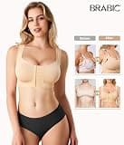 BRABIC Front Closure Post Surgery Compression Mastectomy Bra Wirefree