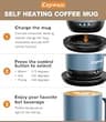 Kepwam Self-Heating Coffee Mug T1 with App Connectivity, 16oz Capacity