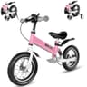 bikeboy 3-in-1 Kids Convertible Balance Bike with Shock Absorbers and Fenders