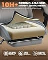 GTPLAYER Ergonomic Fabric PC Gaming Chair with Pocket Springs & Retractable Footrest