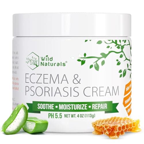 Wild Naturals Eczema & Psoriasis Cream with Organic Aloe Vera and Soothing Manuka Honey