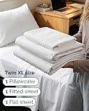 CGK Unlimited Luxury Twin XL 3-Piece Sheet Set, Breathable & Wrinkle-Free Microfiber