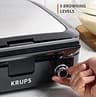 KRUPS 1200W 4-Slice Belgian Waffle Maker with Removable Dishwasher-Safe Plates