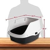 Arm & Hammer Extra-Large Rimmed Open Cat Litter Box Pan with High Sides